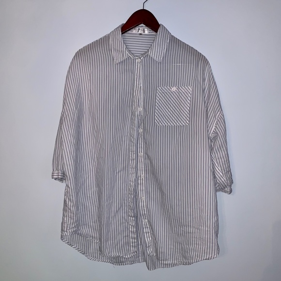 White stripe button down shirt - Picture 3 of 3